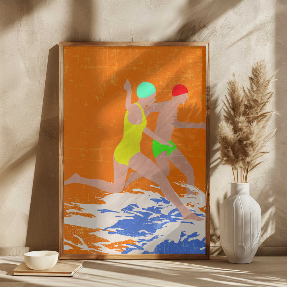 Running Swimmers (orange)