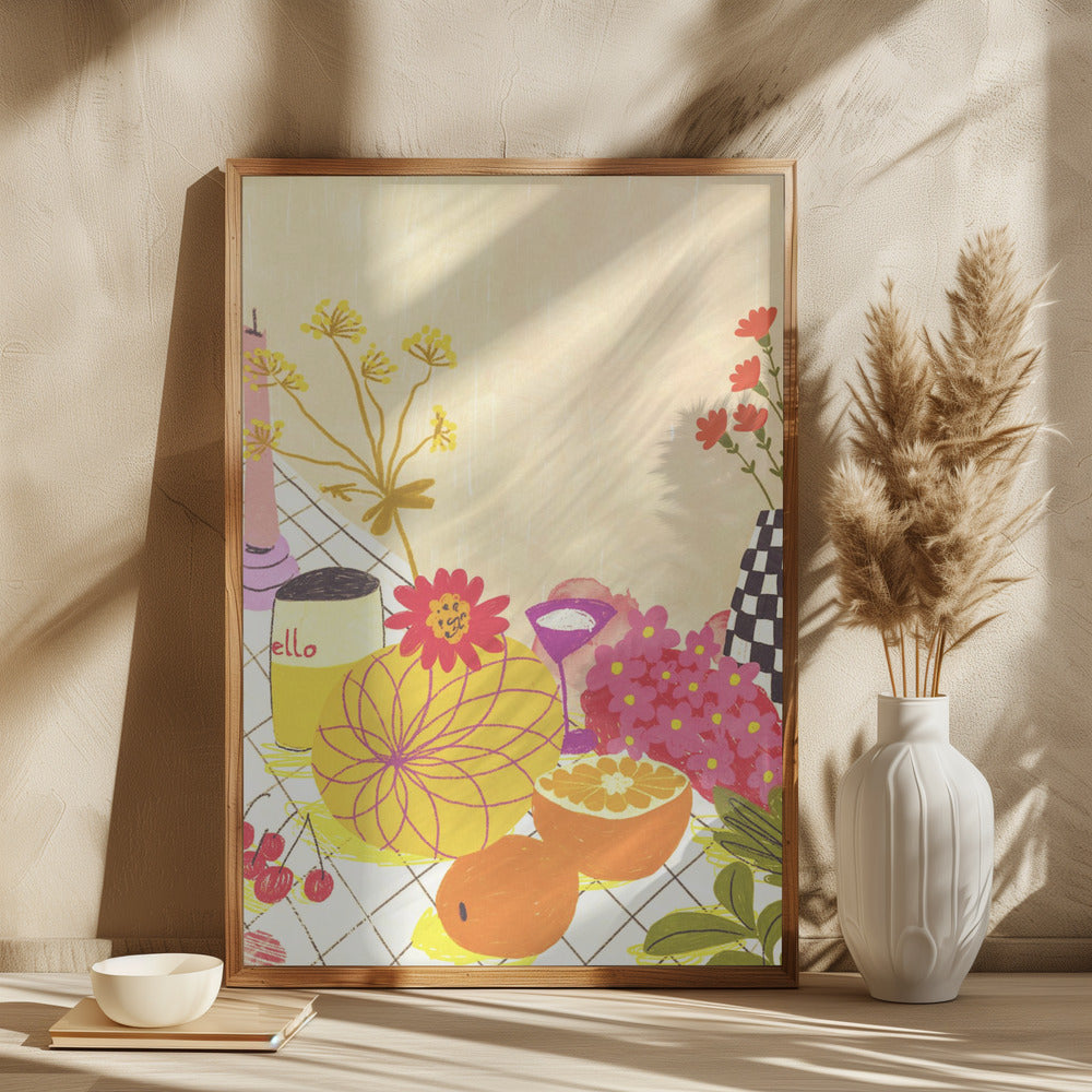 Citrus and flowers - plakatstore