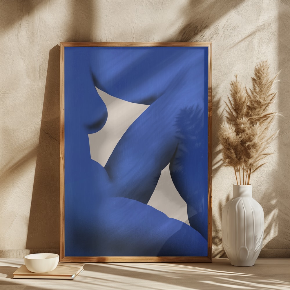 Serene Blue Figure
