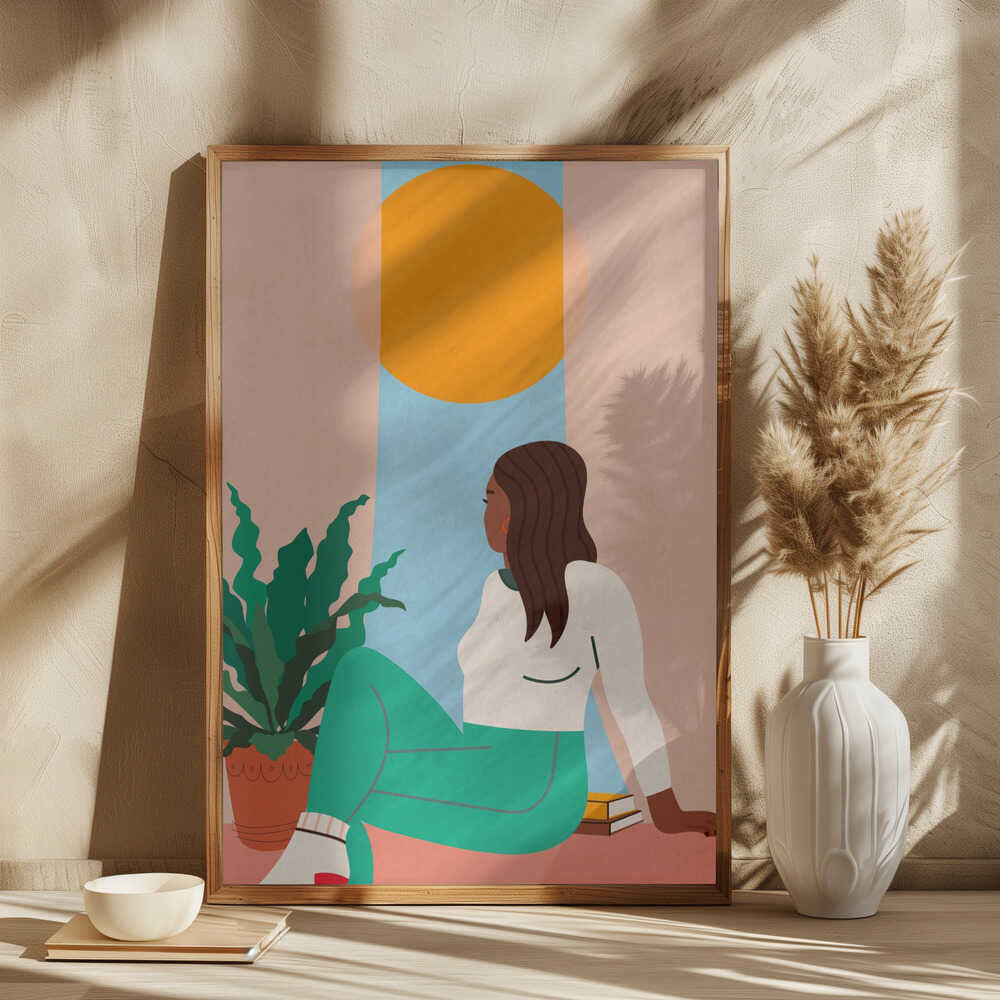 Girl Looking out of Window