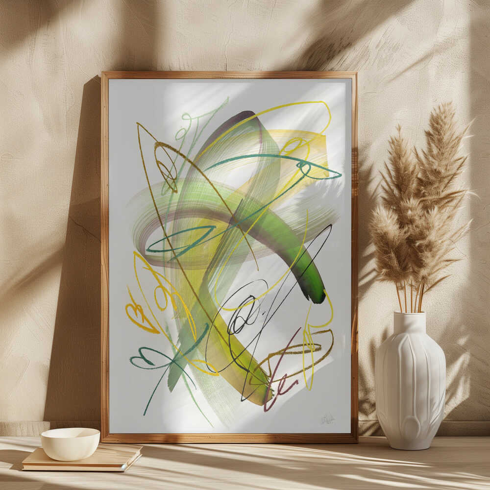 Dynamic Green Swirls