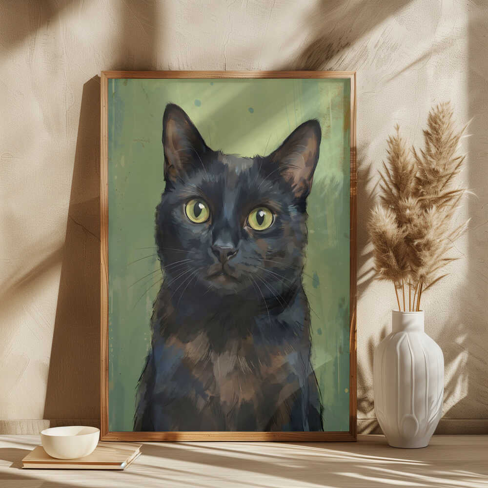 Intense Black Cat