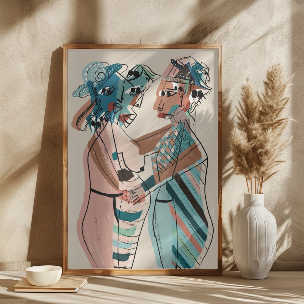 Abstract Women Embrace