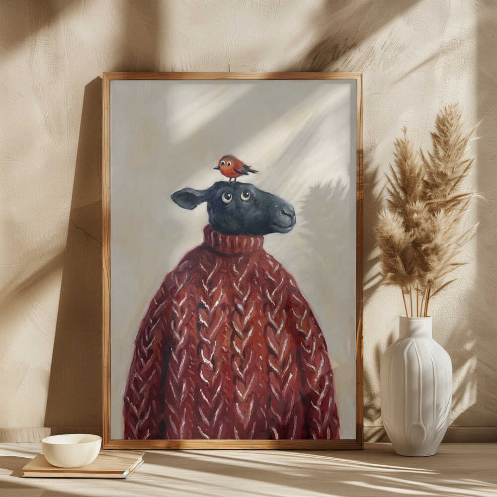 Cozy Sheep And Bird