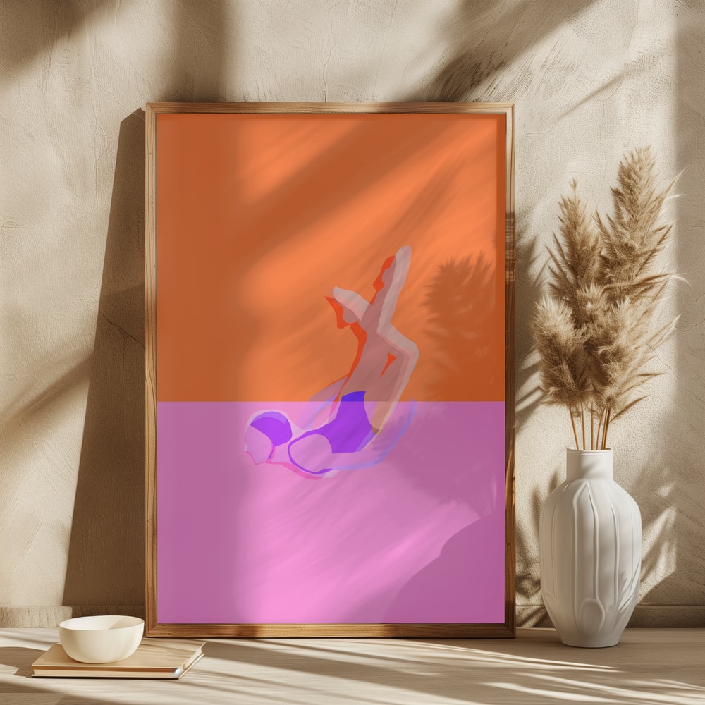 Abstract Swimmer Dive