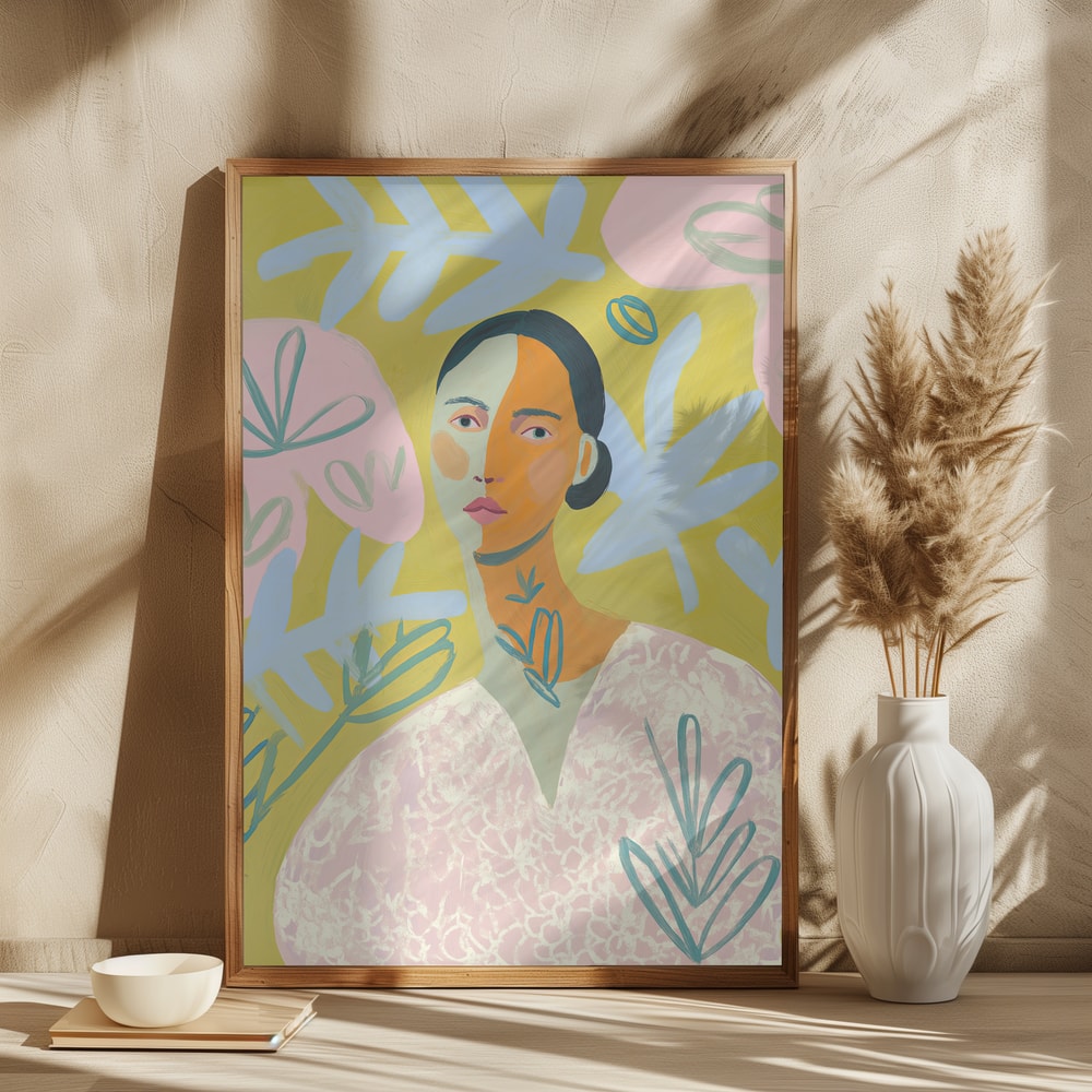 Serene Botanical Portrait