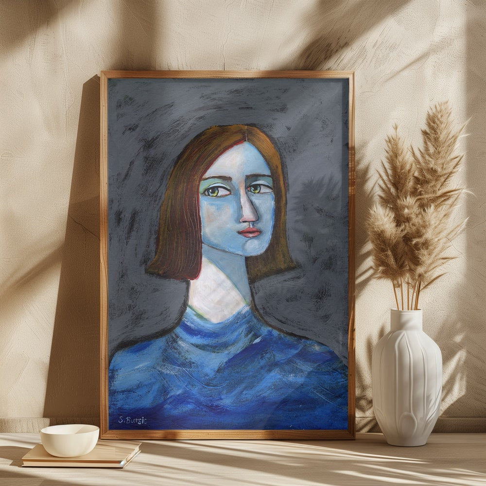 Blue Woman Portrait