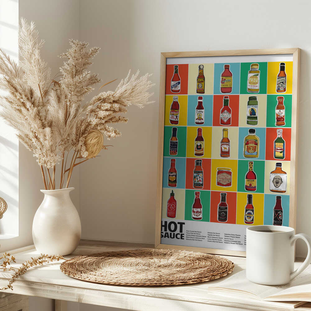 Hot Sauce Squares Standard Wall Art