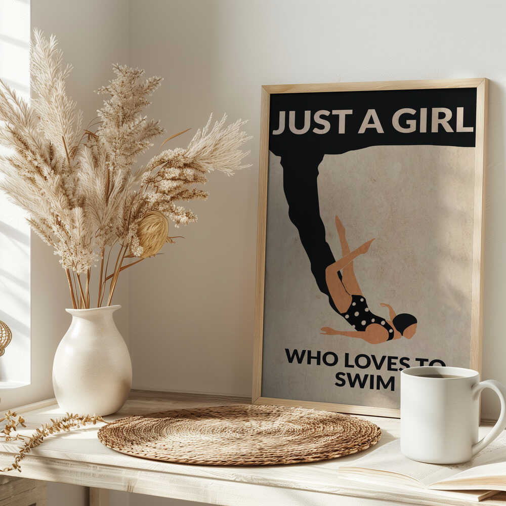 Just a Girl Who Loves To Swim (black)
