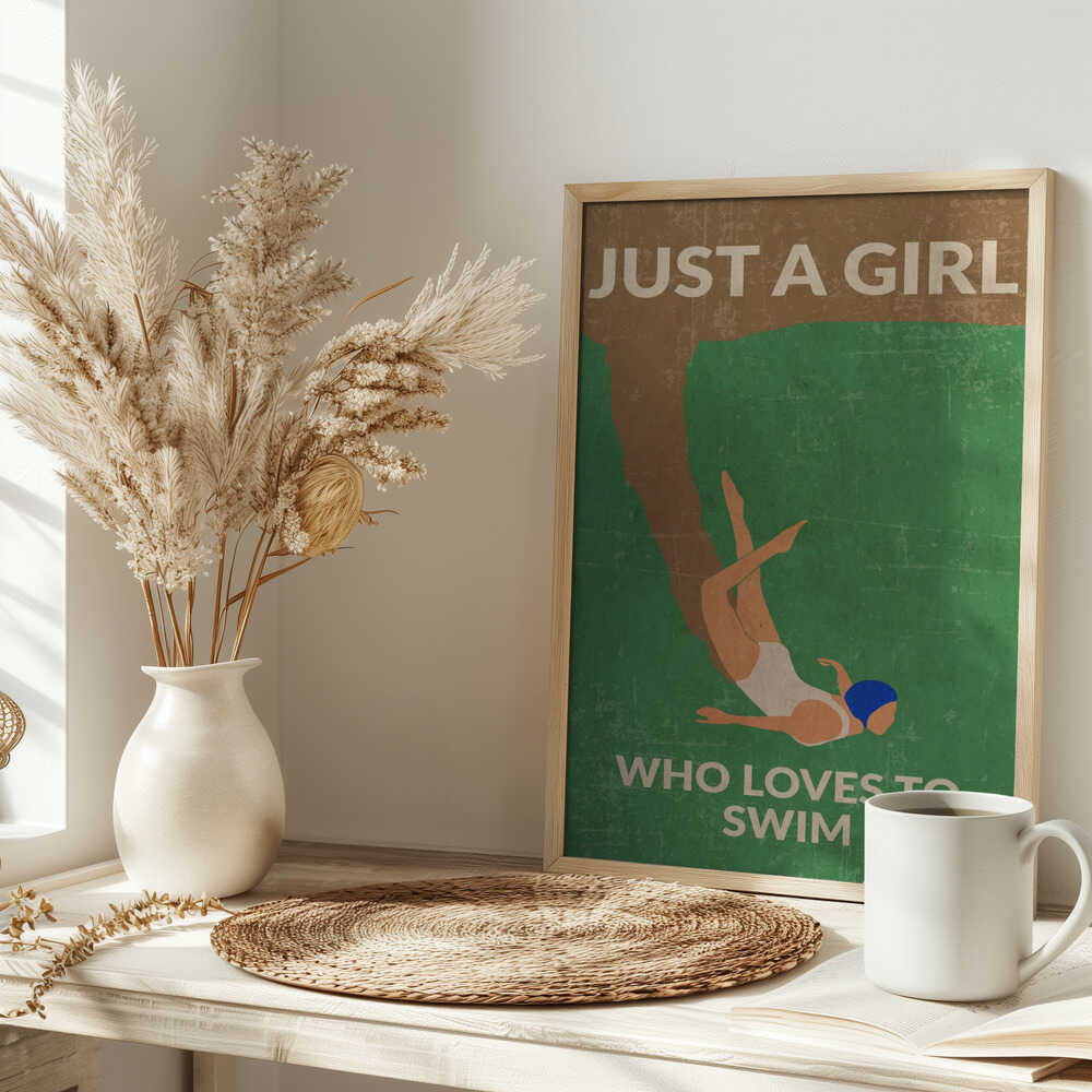Just a Girl Who Loves To Swim (green)
