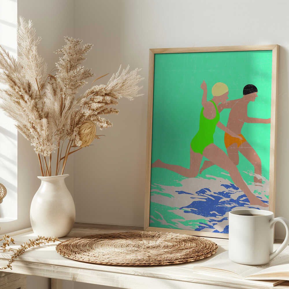 Running Swimmers (blue)