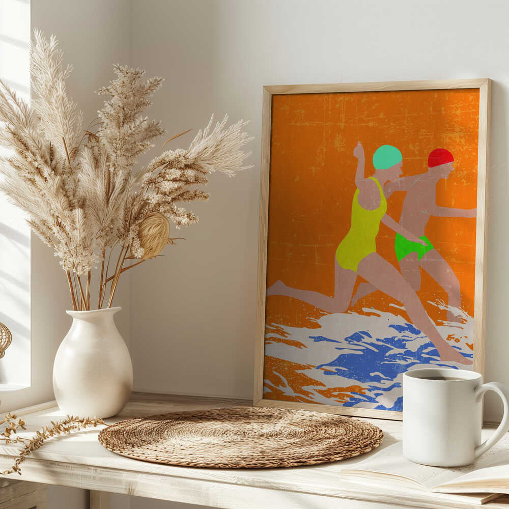 Running Swimmers (orange)