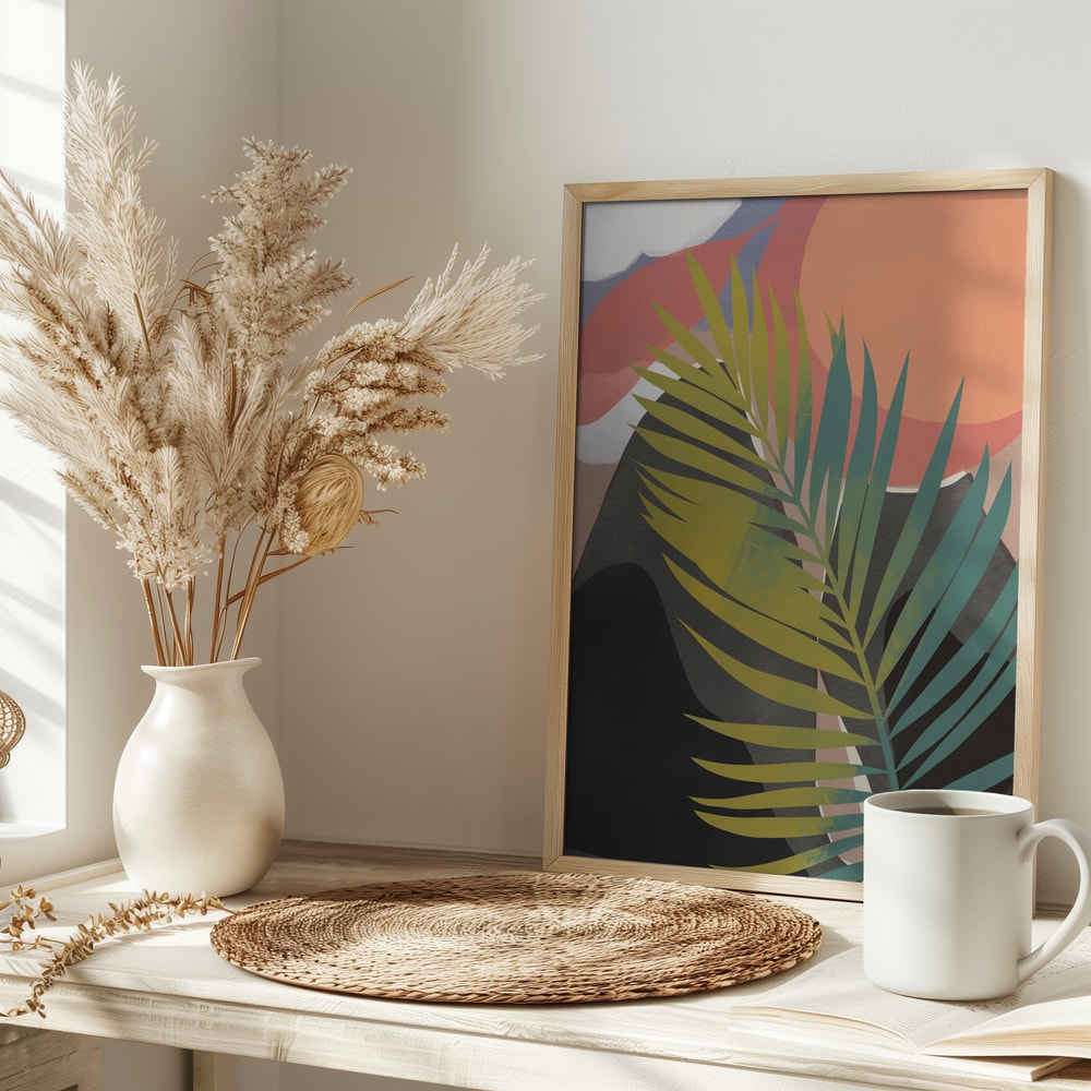 Abstract Palm Sunset