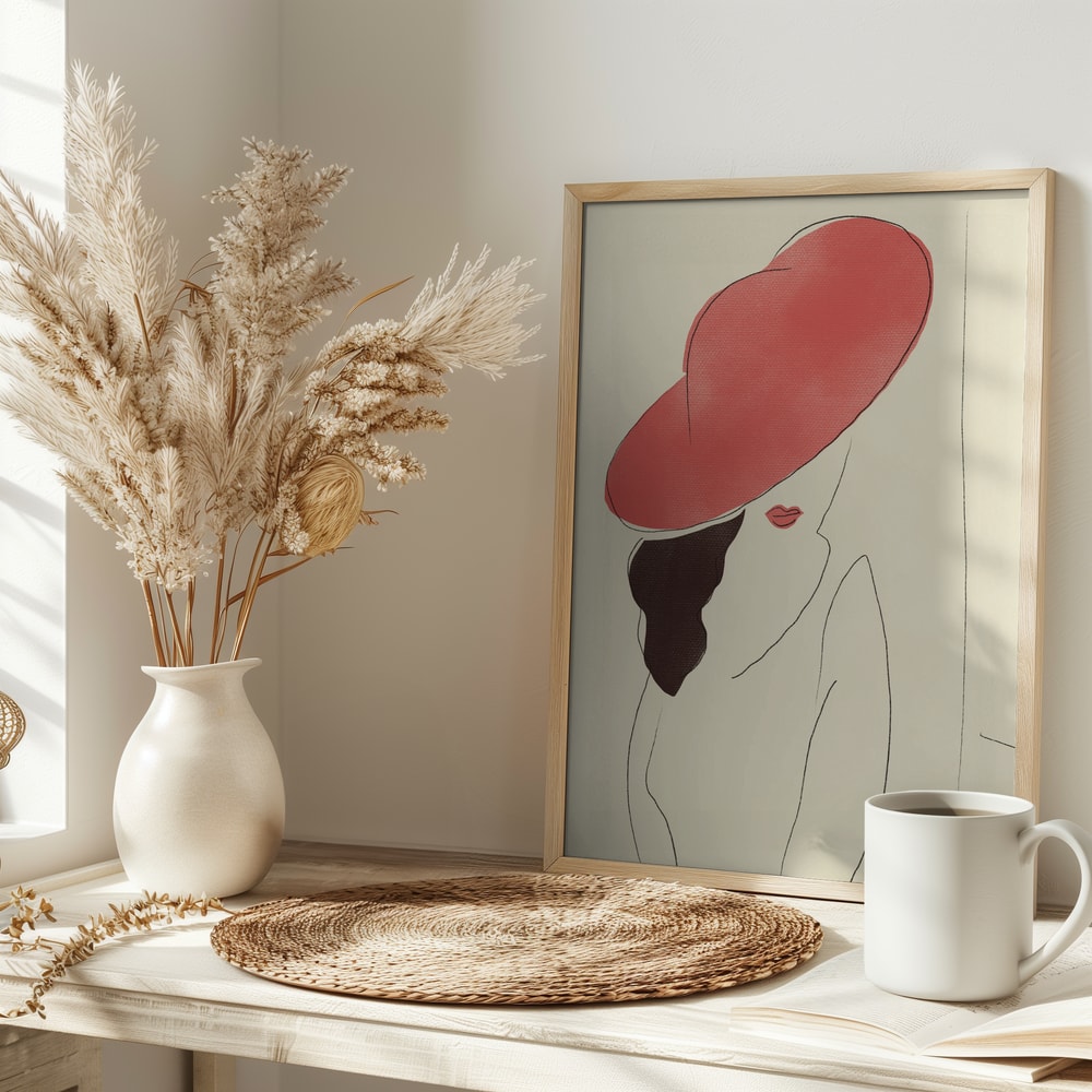 Elegant Red Hat Lady