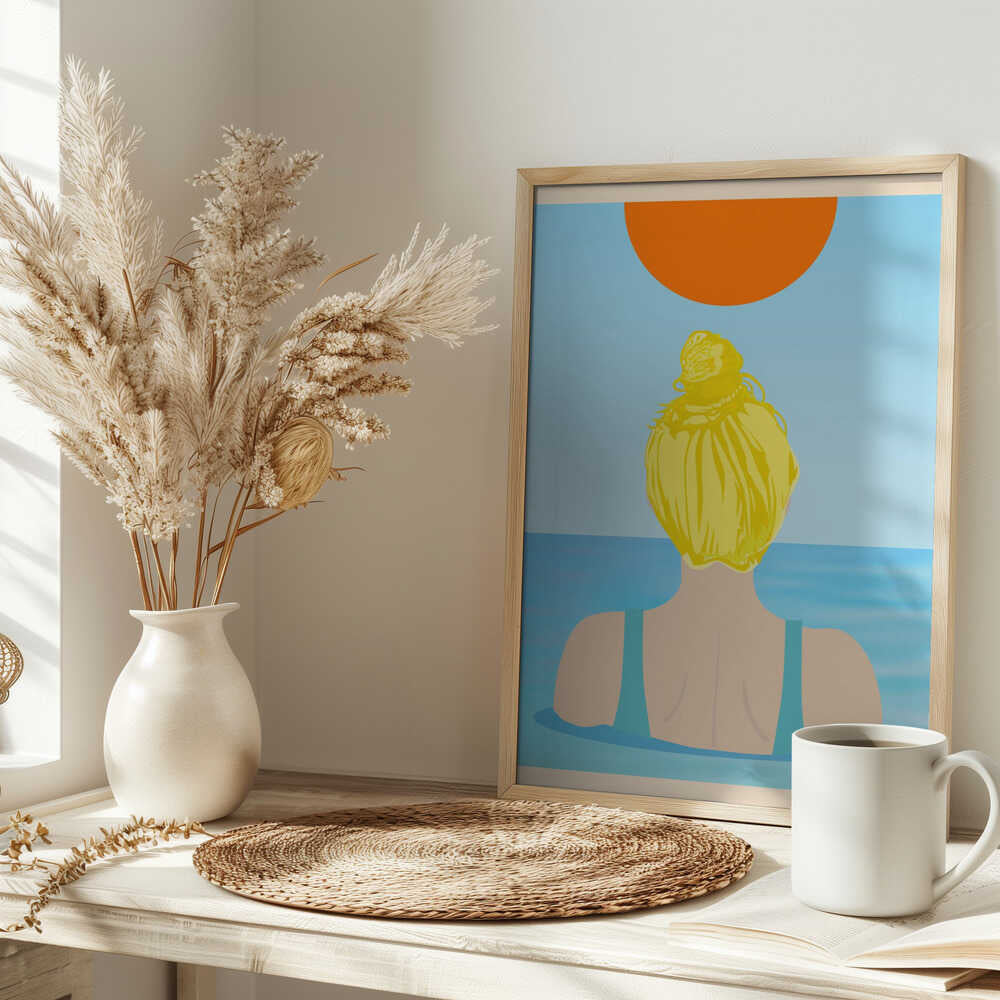 Into Water (Blonde) Art Print