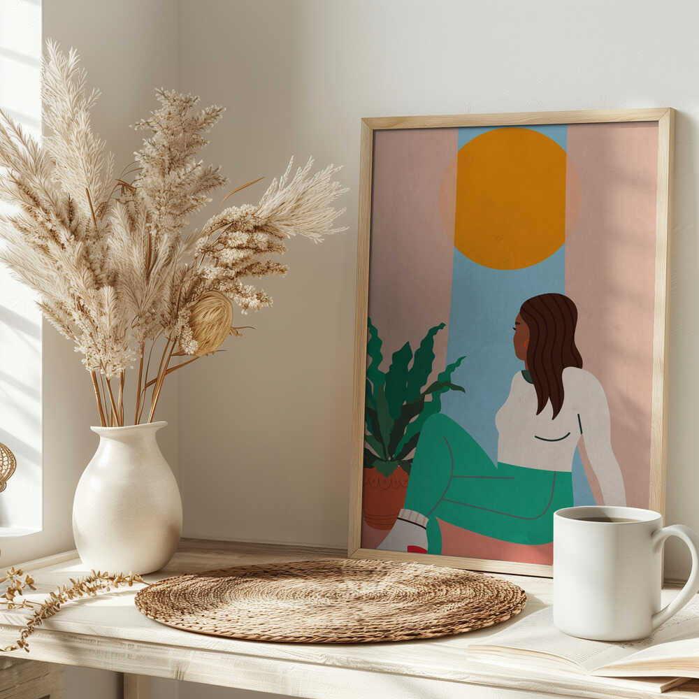 Girl Looking out of Window