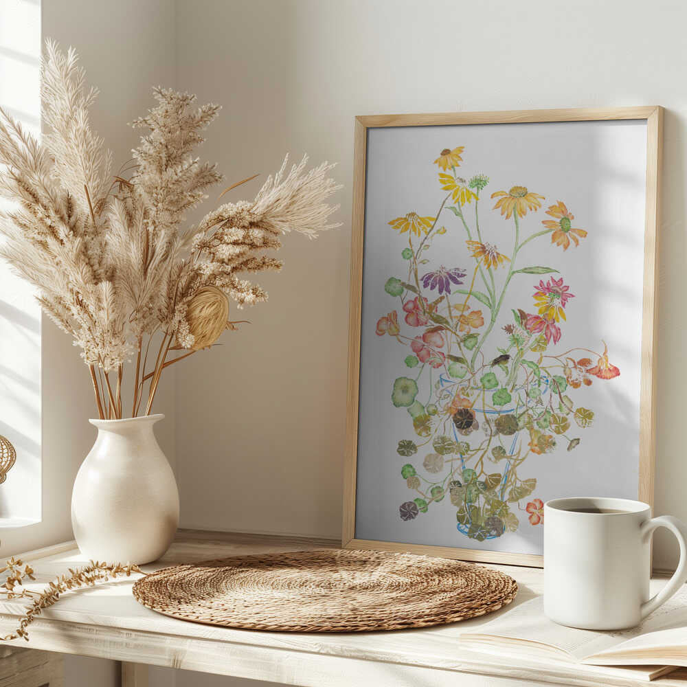 Colorful Wildflower Vase