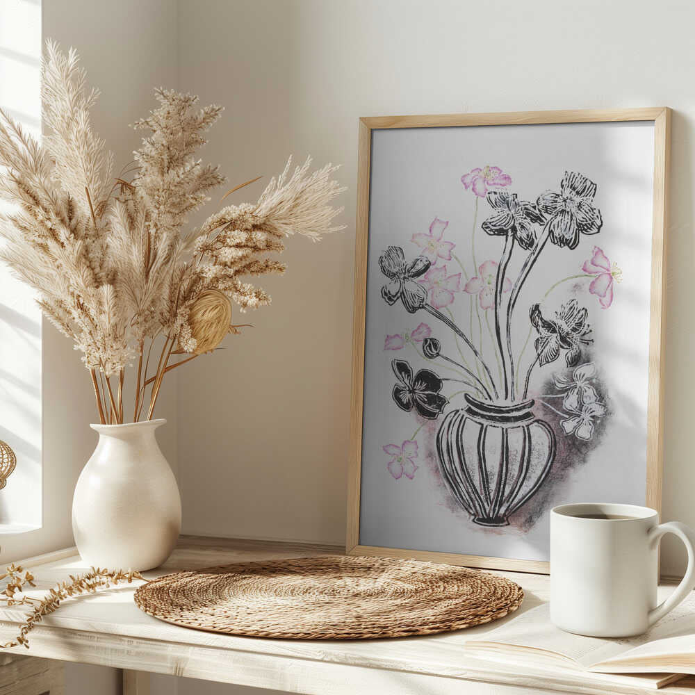 Graphic Pink Blooms