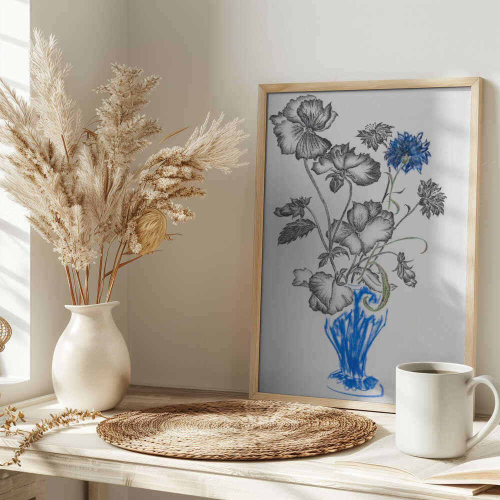 Blue Vase Floral Bouquet
