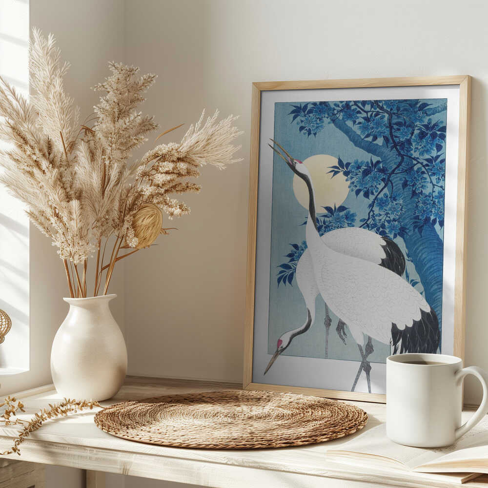 Cranes In a Moonlit Night