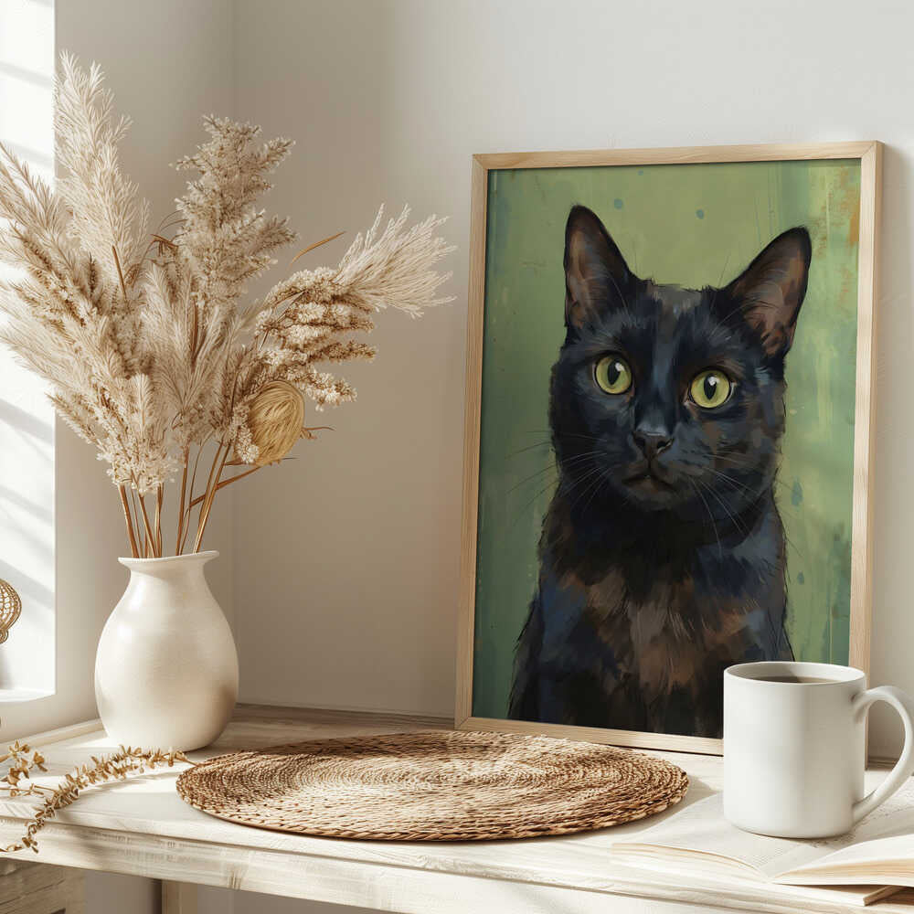 Intense Black Cat