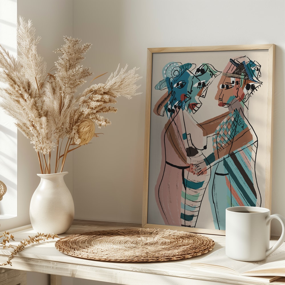 Abstract Women Embrace