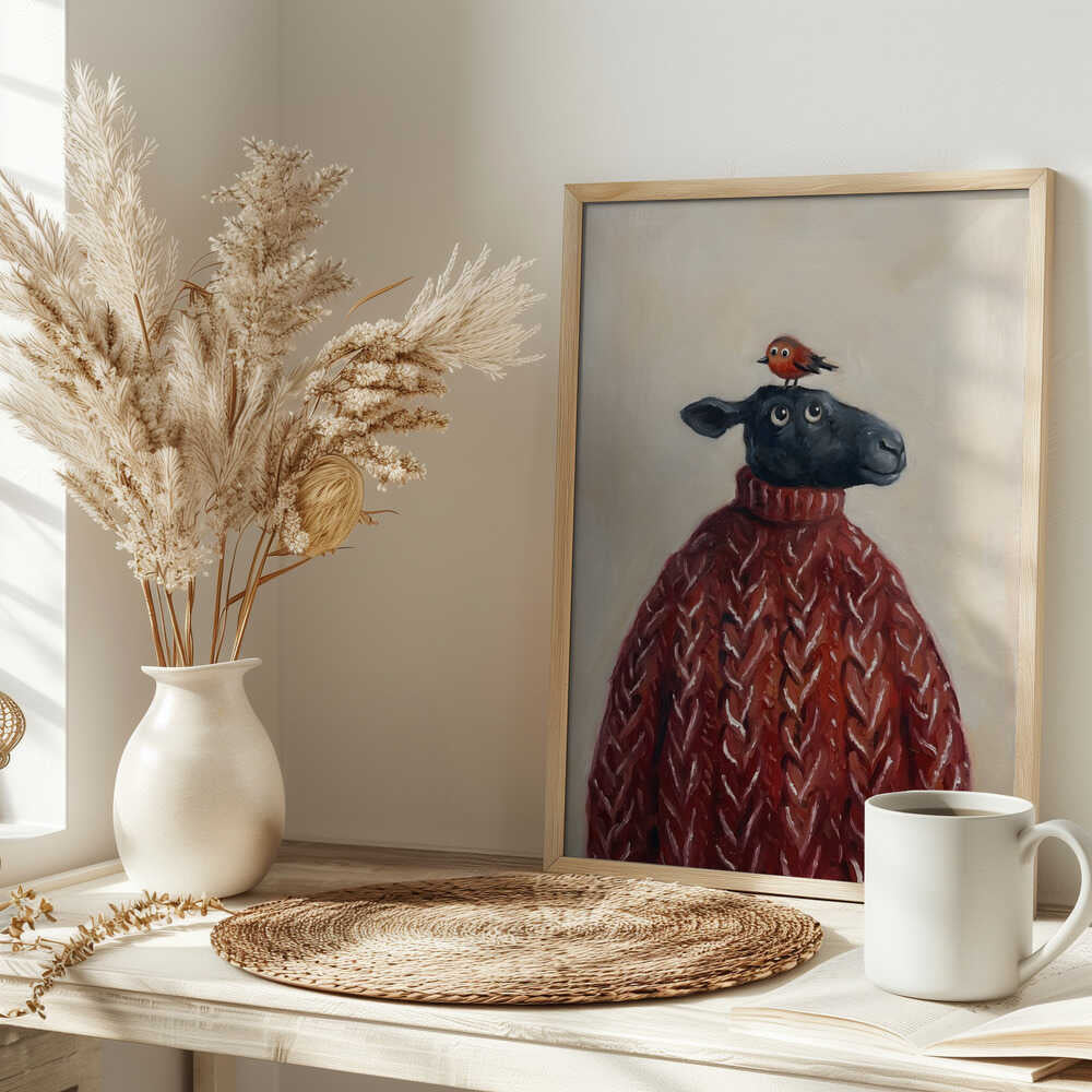 Cozy Sheep And Bird
