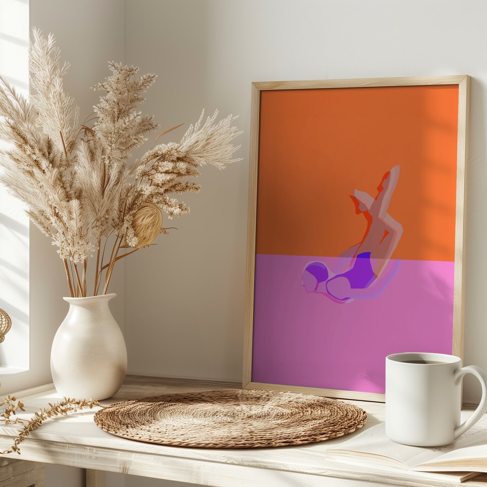 Abstract Swimmer Dive