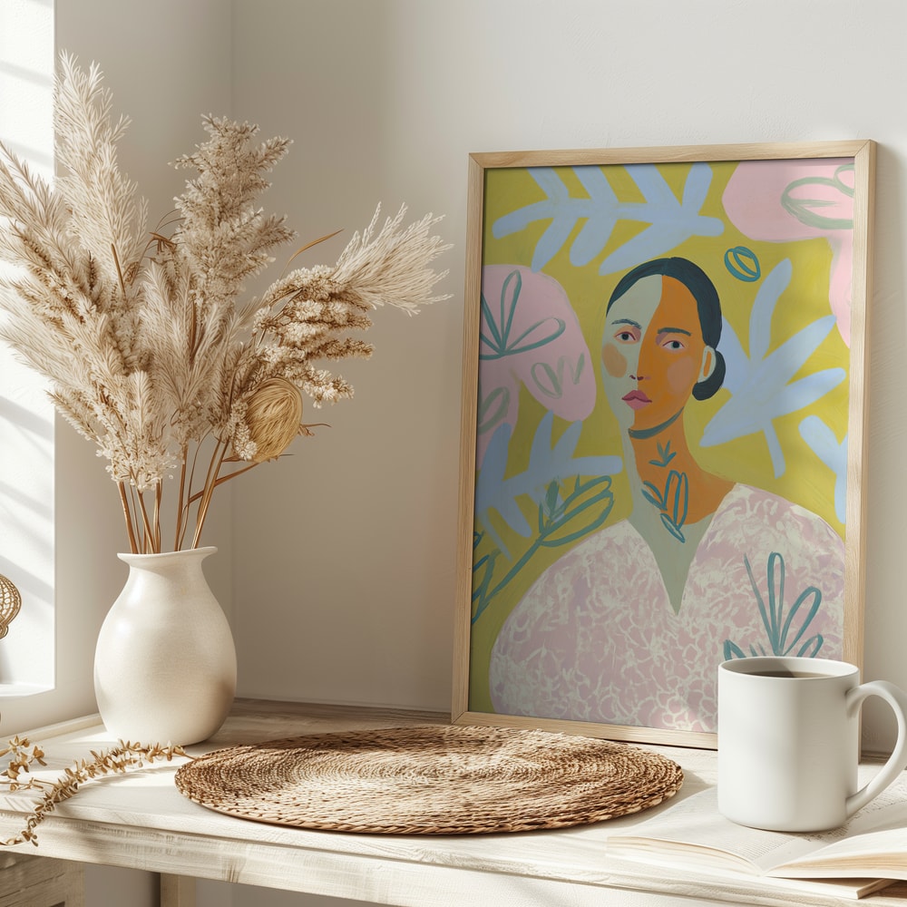 Serene Botanical Portrait