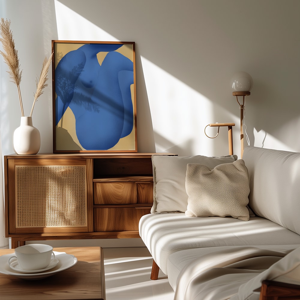 Abstract Blue Figure