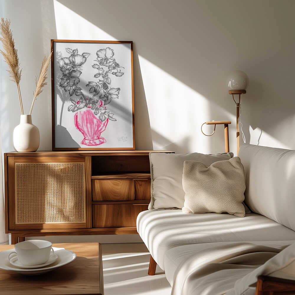 Wild Roses Pink Vase
