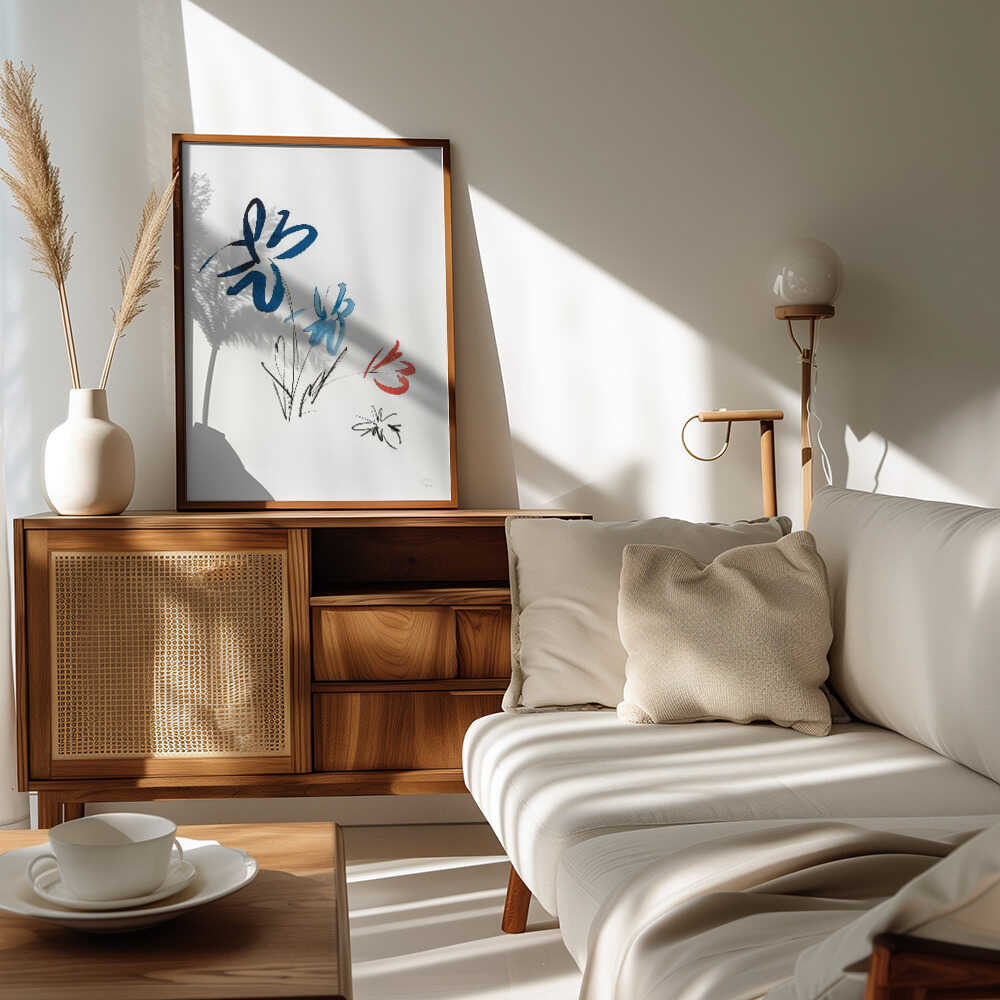 Abstract Brushstroke Flowers