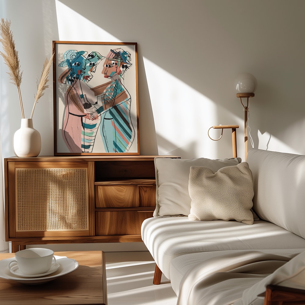 Abstract Women Embrace