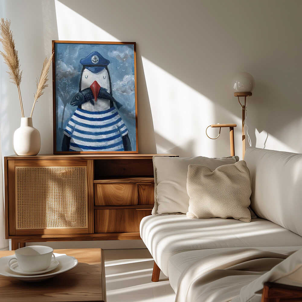 Sailor Penguin With Fish