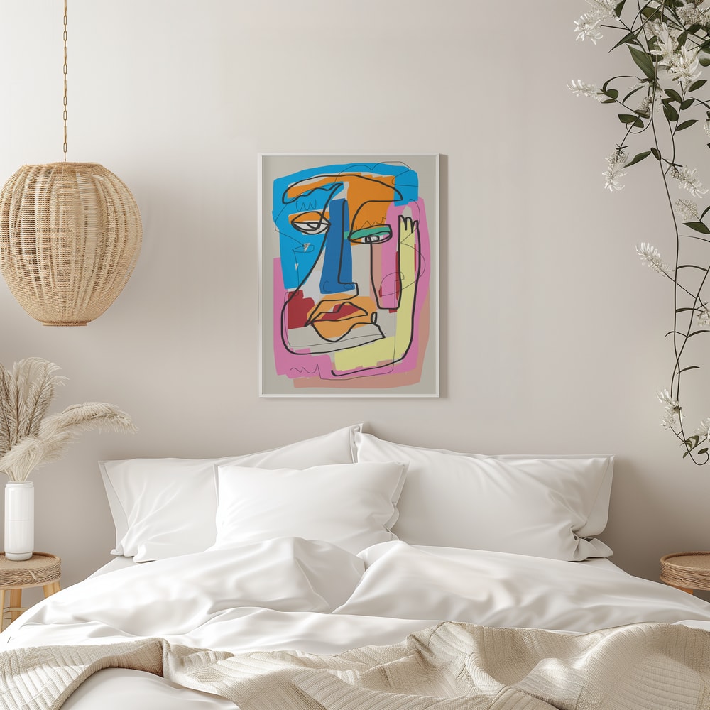 Vibrant Abstract Face