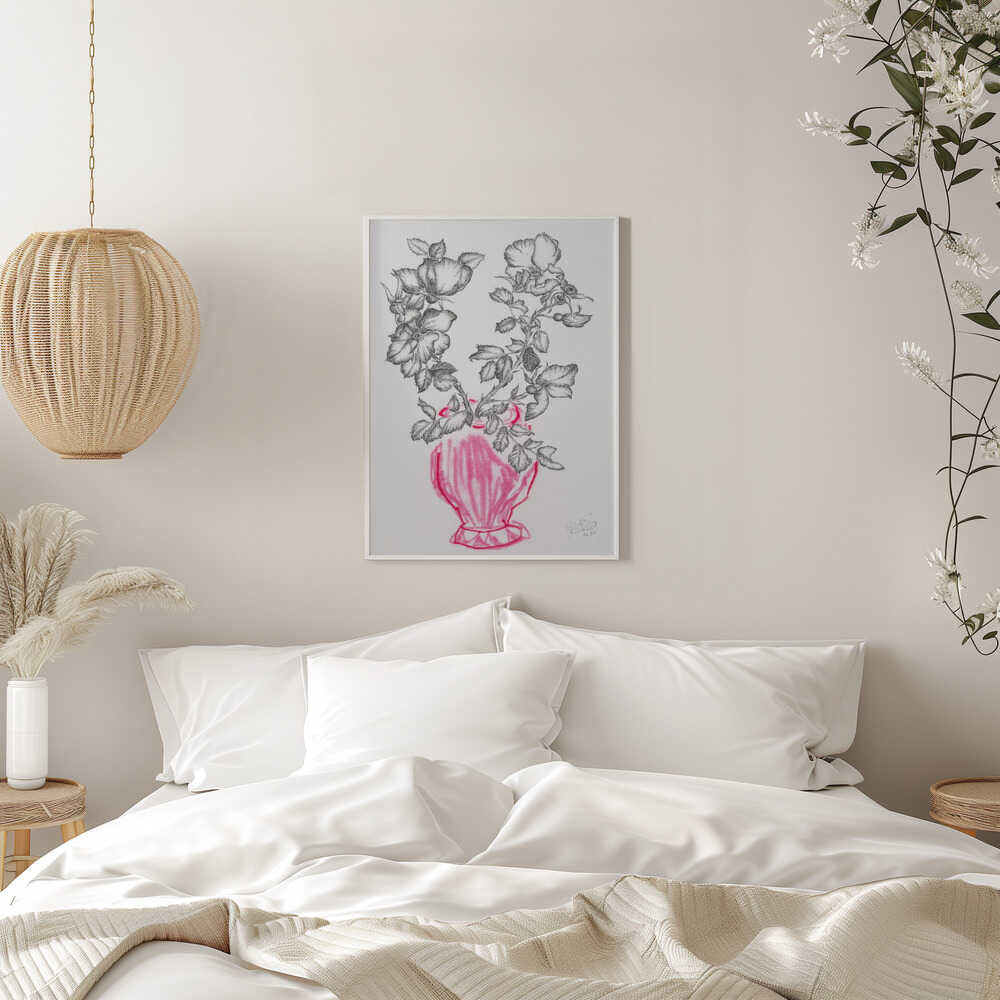 Wild Roses Pink Vase