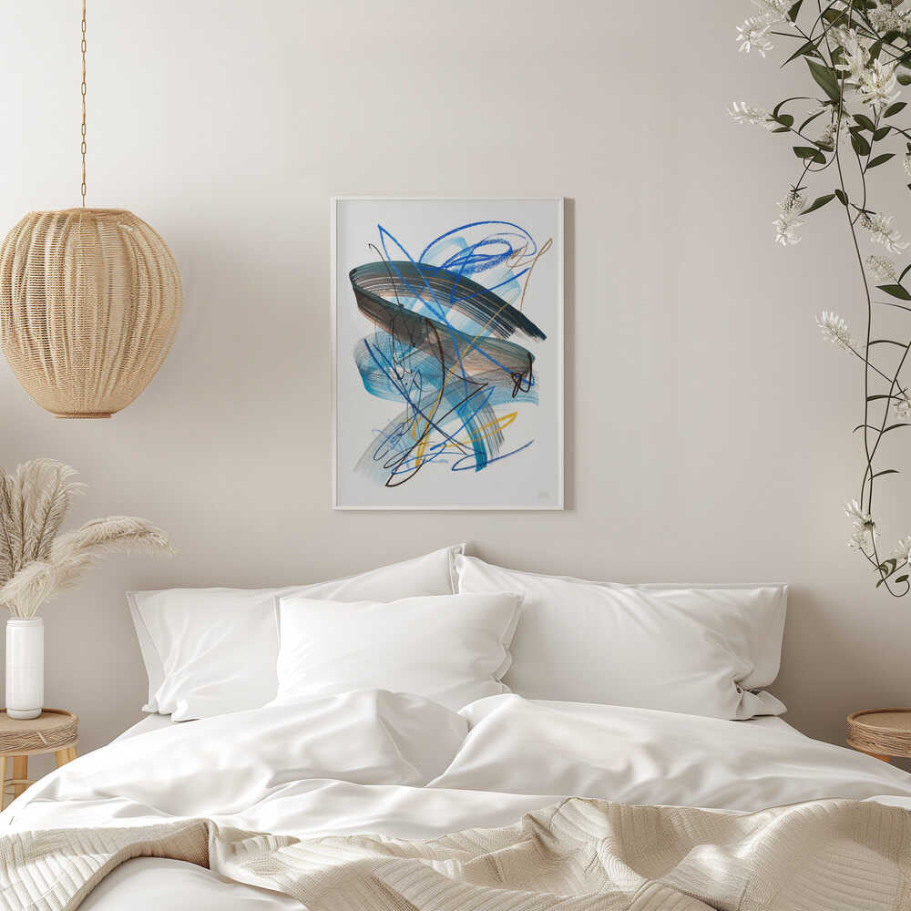 Dynamic Blue Strokes