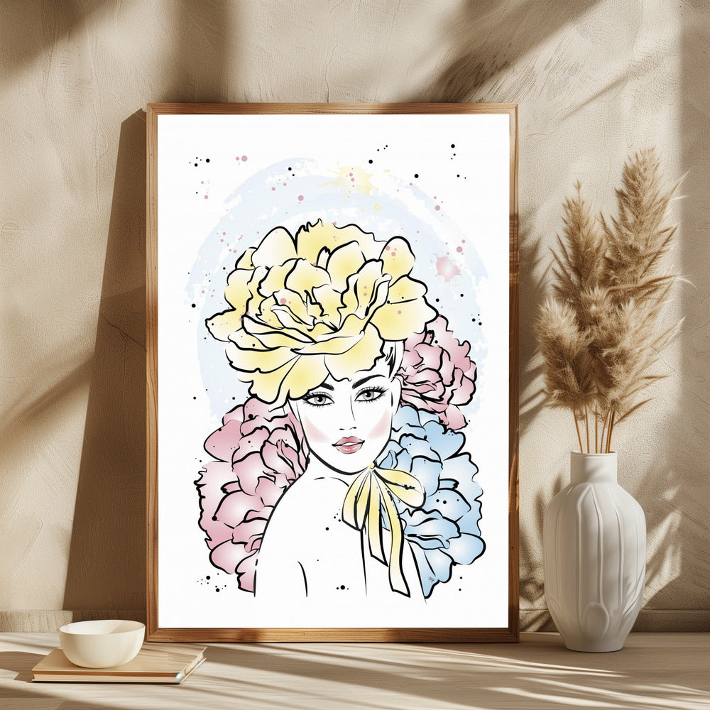 Peony Girl - plakatstore