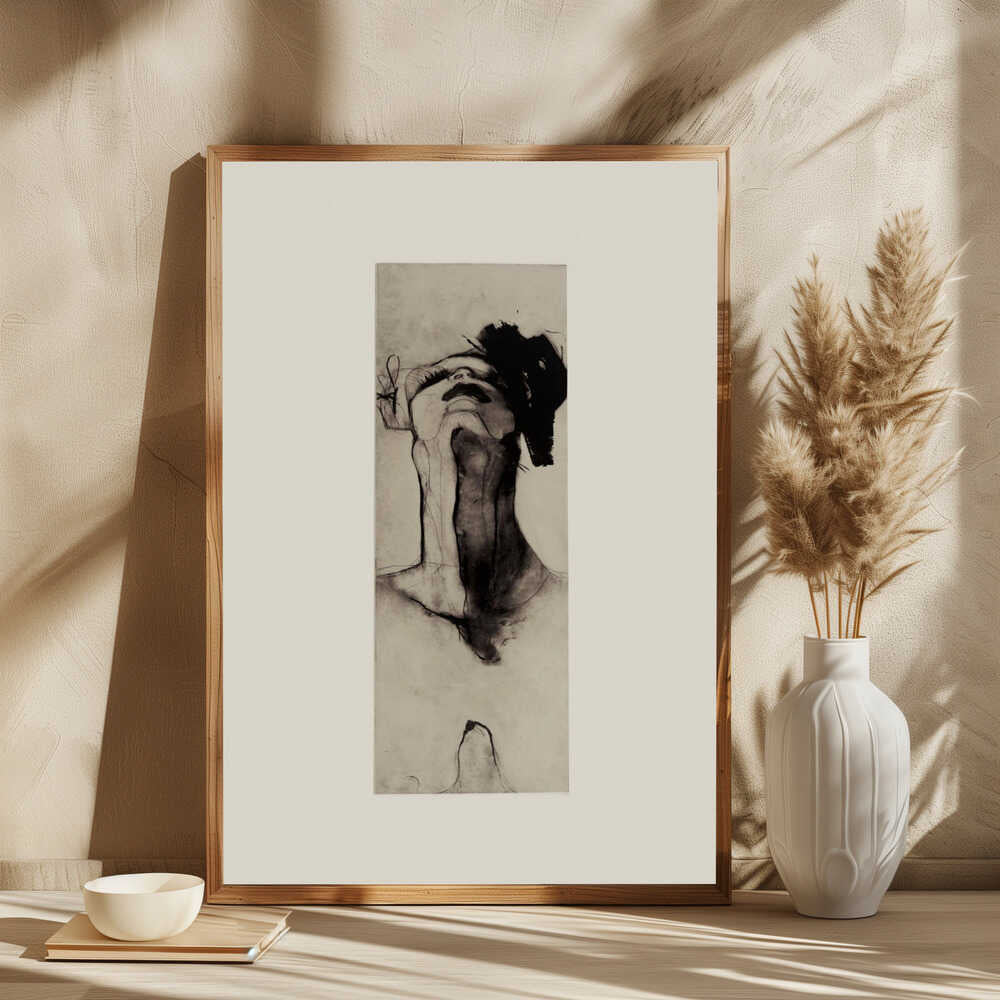 Black and White Expressionist of a Figure