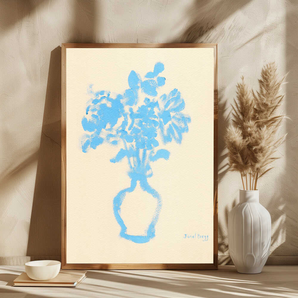 Still Life In Blue and Cream