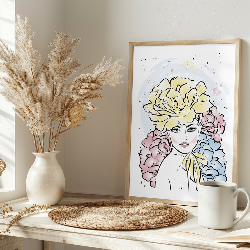 Peony Girl - plakatstore