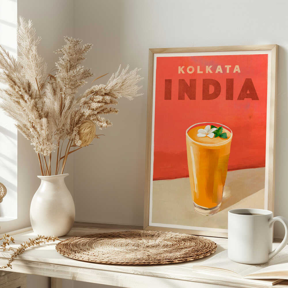 Travel Poster Cocktail Kolkata India