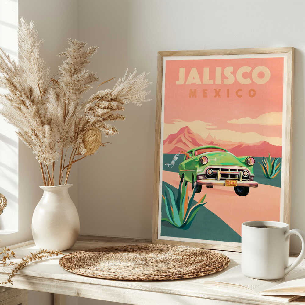 Jalisco Mexico Vintage Travel Poster