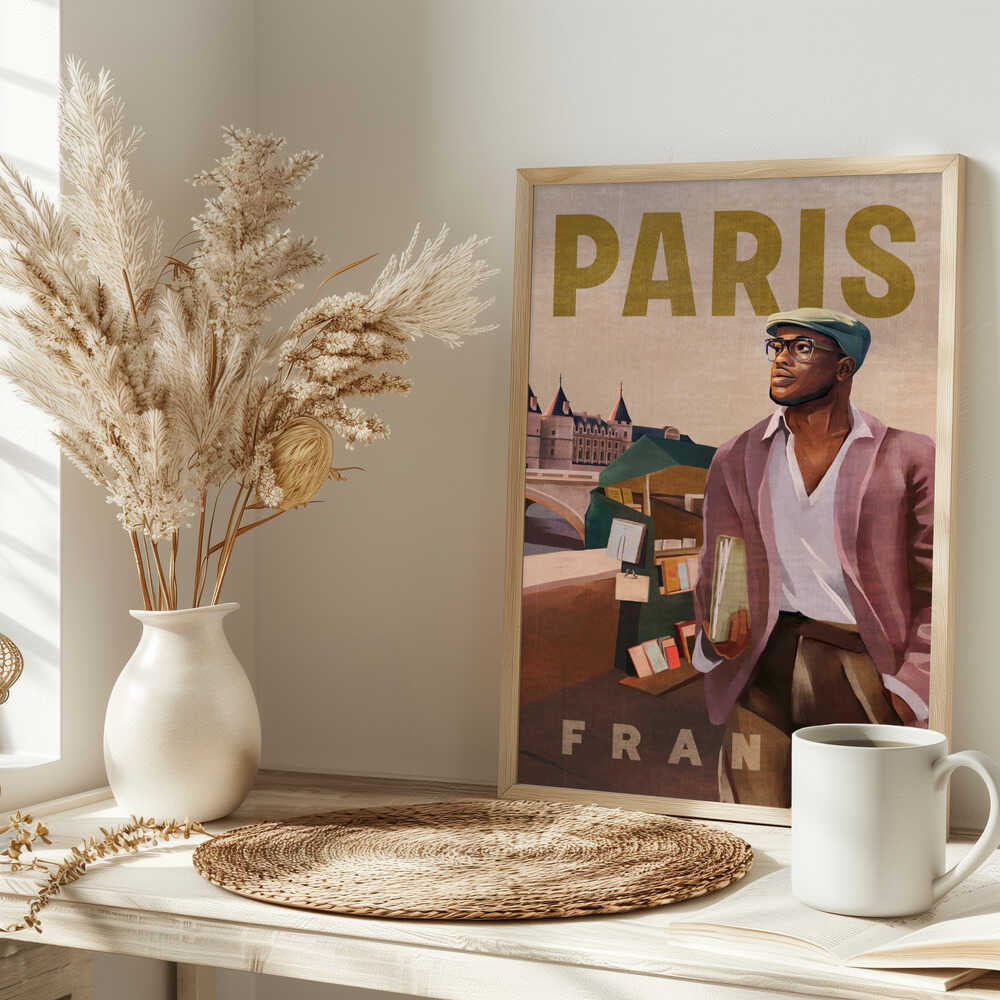 Paris France Vintage Travel Poster