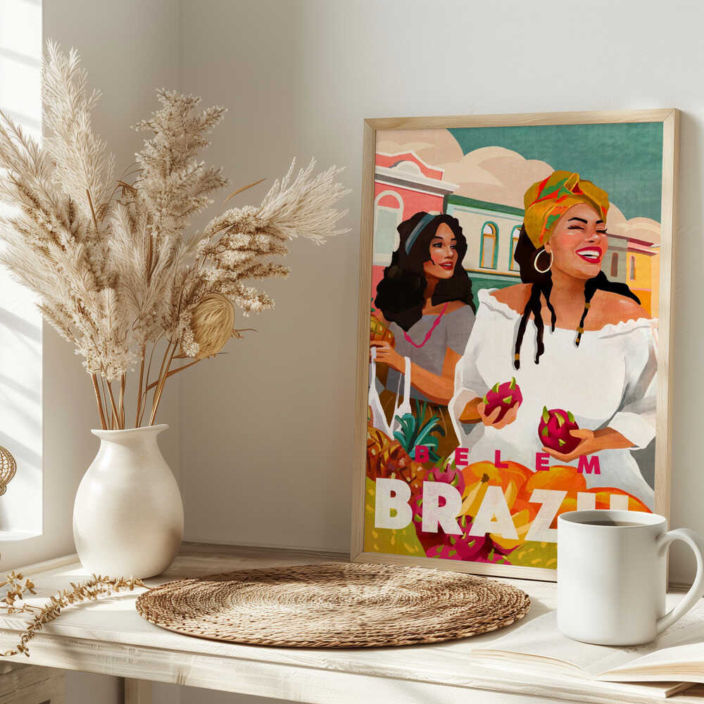 Belem Brazil Colorful Travel Art