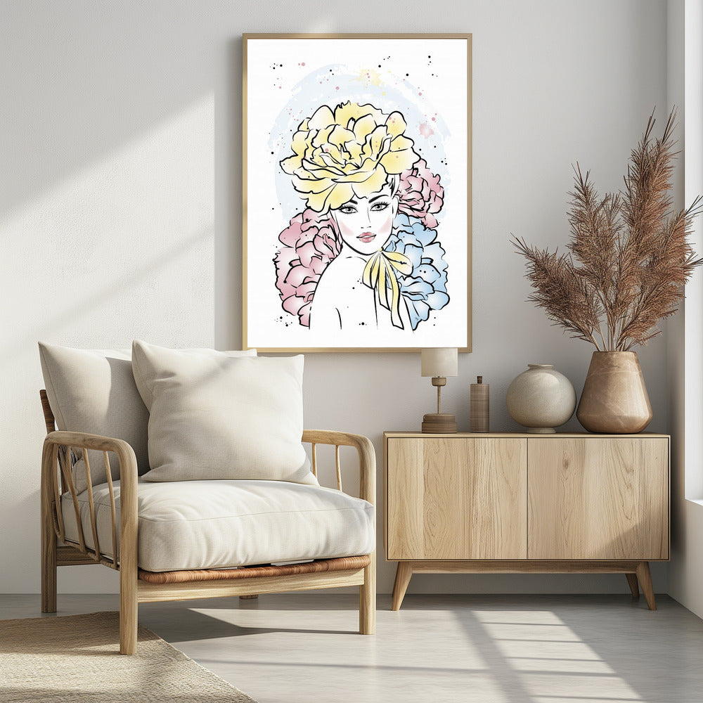 Peony Girl - plakatstore