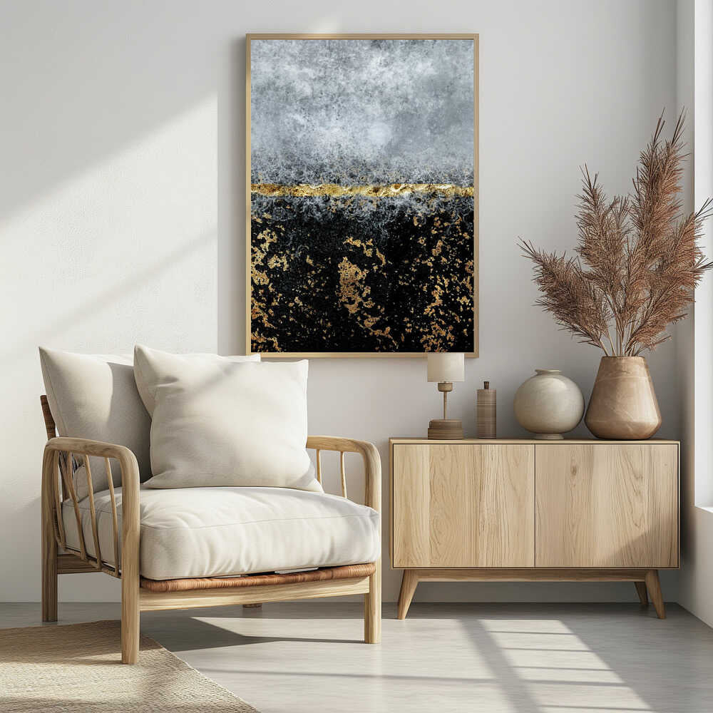 Gold Black Abstract