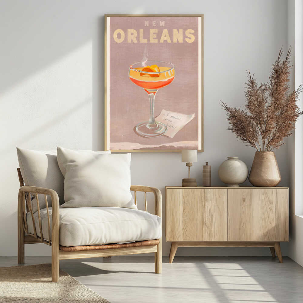 New Orleans Cocktail Travel Poster