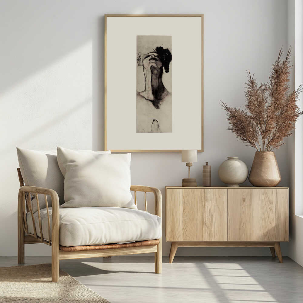 Black and White Expressionist of a Figure