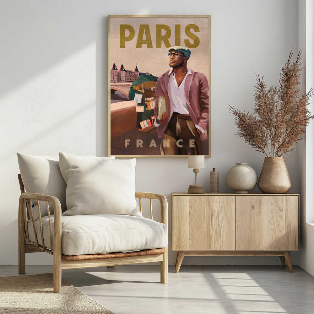 Paris France Vintage Travel Poster